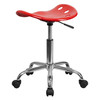 Taylor Vibrant Red Tractor Seat and Chrome Stool