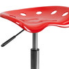 Taylor Vibrant Red Tractor Seat and Chrome Stool