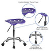 Taylor Vibrant Violet Tractor Seat and Chrome Stool