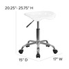 Taylor Vibrant White Tractor Seat and Chrome Stool