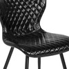 Bristol Contemporary Upholstered Chair in Black Vinyl