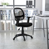 Mallard Mid-Back Black Mesh Swivel Ergonomic Task Office Chair with T-Arms - Desk Chair, BIFMA Certified