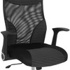 Milford High Back Ergonomic Office Chair with Contemporary Mesh Design in Black and White