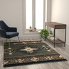 Mohave Collection 5' x 7' Sage Traditional Southwestern Style Area Rug - Olefin Fibers with Jute Backing