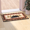 Ursus Collection 2' x 3' Rustic Lodge Wandering Black Bear and Cub Area Rug with Jute Backing
