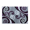 Valli Collection 2' x 3' Purple Abstract Area Rug - Olefin Rug with Jute Backing - Hallway, Entryway, Bedroom, Living Room