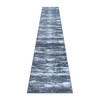 Marian Collection 2' x 11' Distressed Gray Olefin Area Rug with Jute Backing for Entryway, Living Room, Bedroom