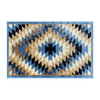 Teagan Collection Southwestern 2' x 3' Blue Area Rug - Olefin Rug with Jute Backing - Entryway, Living Room, Bedroom