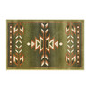 Lodi Collection Southwestern 2' x 3' Green Area Rug - Olefin Rug with Jute Backing for Hallway, Entryway, Bedroom, Living Room