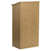 Mysta Stand-Up Wood Lectern in Oak