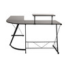 Ginny L-Shaped Desk 71.5" Computer Corner Desk, Home Office Corner Desk, Gaming Desk, Space Saving, Easy to Assemble, Black/Black