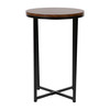 Hampstead Collection Coffee and End Table Set - Walnut Laminate Top & Matte Black Crisscross Frame, 3 Piece Table Set