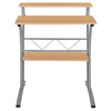 Clifton Maple Computer Desk with Top and Lower Storage Shelves