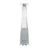 Sol Patio Outdoor Heating-Silver Stainless Steel Pyramid 42,000 BTU Propane Heater with Wheels for Commercial & Residential Use