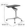 Gia Mobile Sit-Down, Stand-Up Black Computer Ergonomic Desk with 28.25"W Top (Adjustable Range 29" - 41")