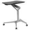 Gia Mobile Sit-Down, Stand-Up Black Computer Ergonomic Desk with 28.25"W Top (Adjustable Range 29" - 41")