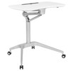 Gia Mobile Sit-Down, Stand-Up White Computer Ergonomic Desk with 28.25"W Top (Adjustable Range 29" - 41")