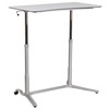 Merritt Sit-Down, Stand-Up Light Gray Computer Ergonomic Desk with 37.375''W Top (Adjustable Range 29'' - 40.75'')