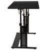 Fairway Height Adjustable (27.25-35.75"H) Sit to Stand Home Office Desk - Black