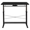 Fairway Height Adjustable (27.25-35.75"H) Sit to Stand Home Office Desk - Black