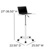 Eve White Sit to Stand Mobile Laptop Computer Desk