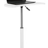 Eve White Sit to Stand Mobile Laptop Computer Desk