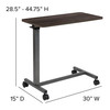 Fenwick Adjustable Overbed Table with Wheels for Home and Hospital