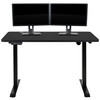 Tanner Electric Height Adjustable Standing Desk - Table Top 48" Wide - 24" Deep (Black)