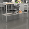 Woodford Galvanized Under Shelf for Prep and Work Tables - Adjustable Lower Shelf for 24" x 60" Stainless Steel Tables