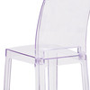 Emilie Ghost Counter Stool with Square Back in Transparent Crystal