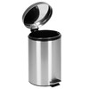 Round Stainless Steel Imprint Resistant Soft Close, Step Trash Can -3.2 Gallons (12L)