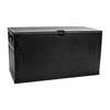 Nobu 120 Gallon Plastic Deck Box - Outdoor Waterproof Storage Box for Patio Cushions, Garden Tools and Pool Toys, Black