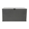 Nobu 120 Gallon Plastic Deck Box - Outdoor Waterproof Storage Box for Patio Cushions, Garden Tools and Pool Toys, Gray
