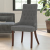 HERCULES Paddington Series Gray Fabric Tufted Chair