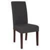 Greenwich Series Gray Fabric Upholstered Panel Back Mid-Century Parsons Dining Chair