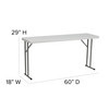 Kathryn 5-Foot Granite White Plastic Folding Training Table