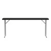 Kathryn 6-Foot Black Plastic Folding Training Table