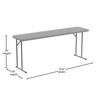 Kathryn 6-Foot Gray Plastic Folding Training Table