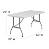 Kathryn 5-Foot Granite White Plastic Folding Table