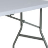 Kathryn 4.97-Foot Bi-Fold Granite White Plastic Folding Table