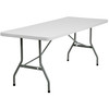 Kathryn 6-Foot Granite White Plastic Folding Table