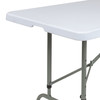 Kathryn 8-Foot Height Adjustable Granite White Plastic Folding Table