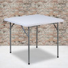 Kathryn 2.81-Foot Square Granite White Plastic Folding Table