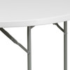 Kathryn 4-Foot Round Granite White Plastic Folding Table
