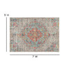 Katherine Distressed Medallion Area Rug - 5' x 7' - Gray Multi Polyester