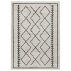 Roxy Geometric Style Bohemian Shag Area Rug - 8' x 10' - Ivory