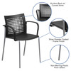 HERCULES Series 551 lb. Capacity Black Stack Chair with Air-Vent Back and Arms