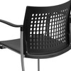 HERCULES Series 551 lb. Capacity Black Stack Chair with Air-Vent Back and Arms