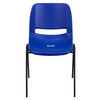 HERCULES Series 440 lb. Capacity Kid's Navy Ergonomic Shell Stack Chair with Black Frame and 14" Seat Height