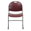 HERCULES Series 880 lb. Capacity Burgundy Ultra-Compact Stack Chair with Black Powder Coated Frame